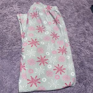 Snow flake fuzzy pajama pant